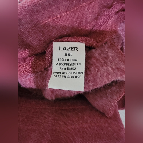 NWT Lazer Mens Burnout Fleece Sweatshirt and Drawstring Fleece Jogger Pants set - Picture 7 of 8